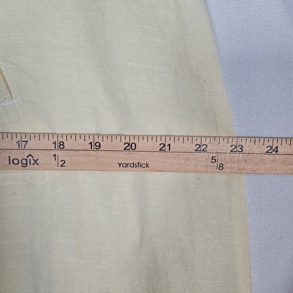 Tommy Bahama Hooded Dress Women L Yellow Hemp Silk Blend Sleeveless Relaxe Beach - Picture 7 of 14